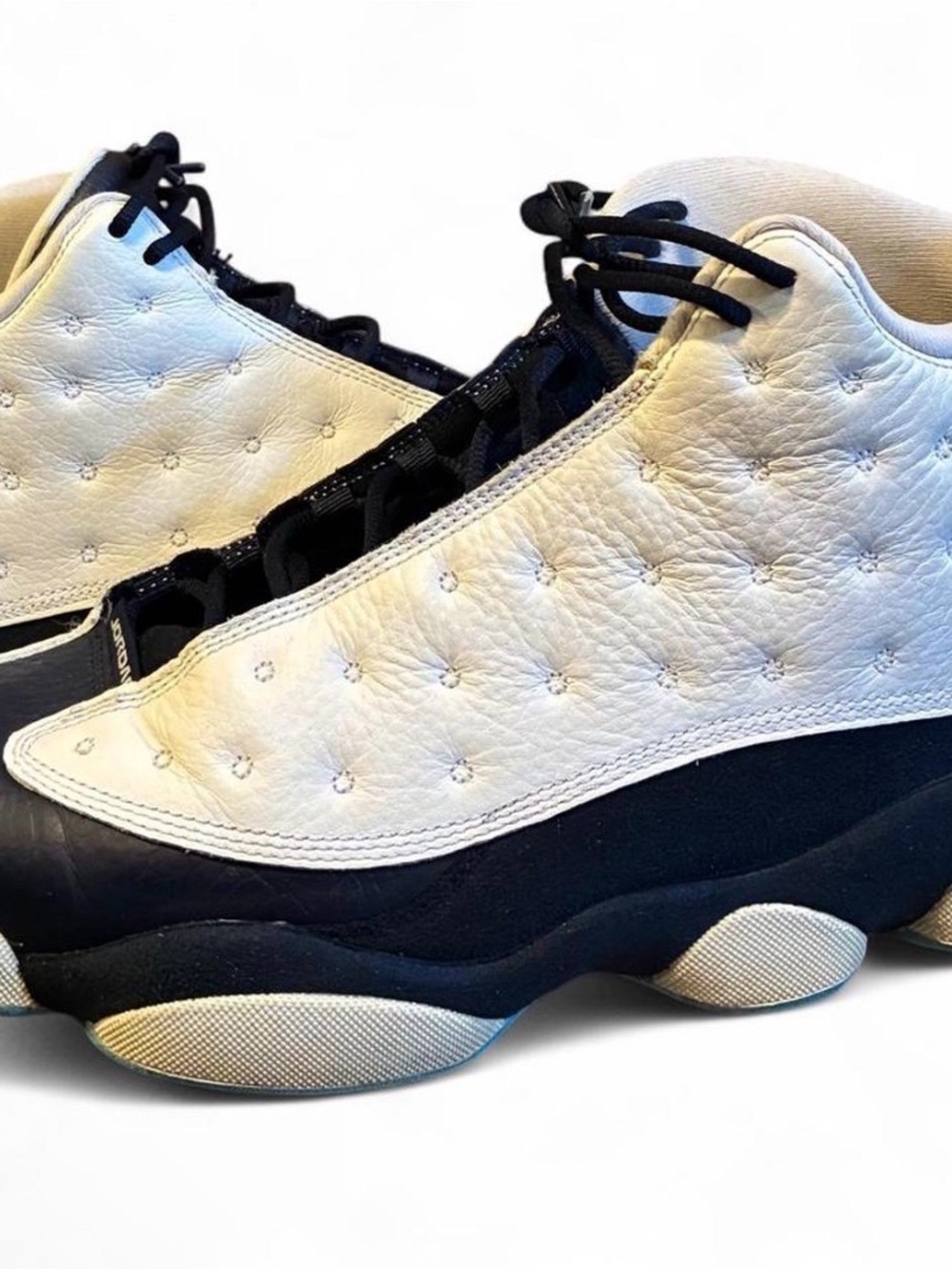 Jordan High-Top Sneakers in White and Black